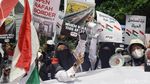 Massa Demo Kedubes Mesir, Minta Perbatasan Palestina Dibuka