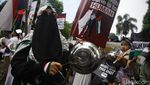 Massa Demo Kedubes Mesir, Minta Perbatasan Palestina Dibuka
