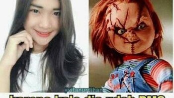 Waduh, kok disamain sama Chucky. Foto: Instagram/viranurdihan  