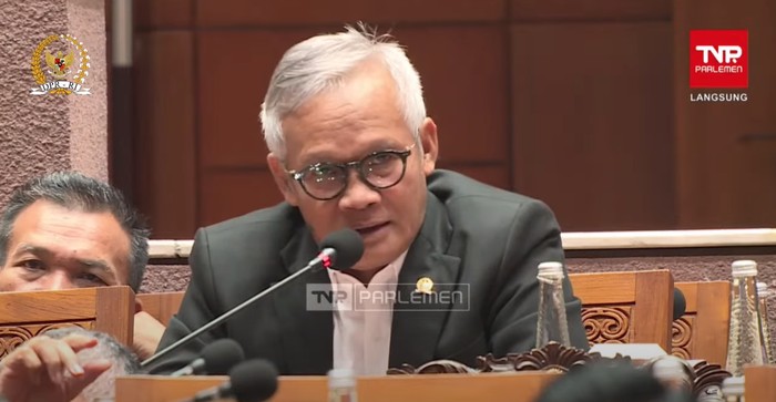 Legislator PDIP Aria Bima saat sidang paripurna DPR RI.