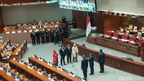 PAW Anggota MPR/DPR RI sisa masa jabatan 2019-2024, Selasa (5/3/2024). (Dwi Rahmawati/detikcom).