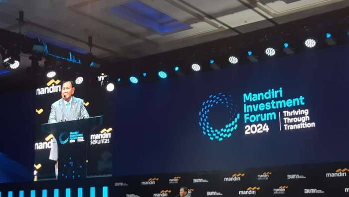 Prabowo Subianto di Mandiri Investment Forum