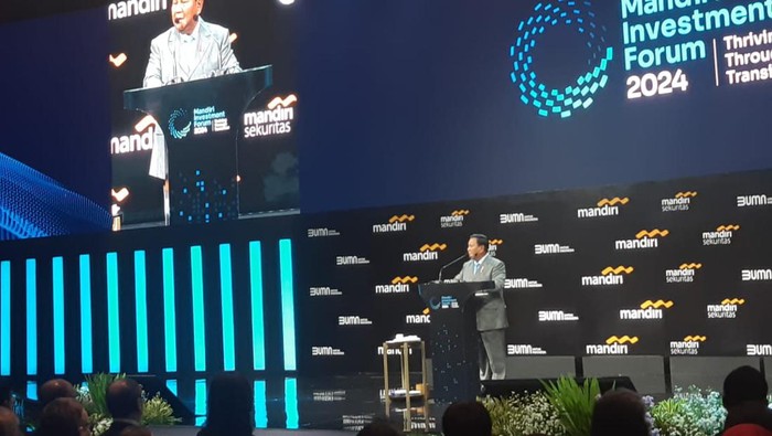 Prabowo Subianto di Mandiri Investment Forum