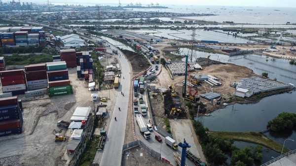 Gegara Banjir Rob, Jalan dan Jembatan Tol Semarang-Demak Ditinggikan