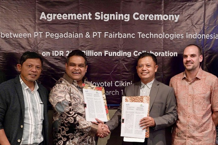 PT Pegadaian menjalin kerja sama dengan platform bertenaga kecerdasan buatan (AI) PT Fairbanc Technologies Indonesia.