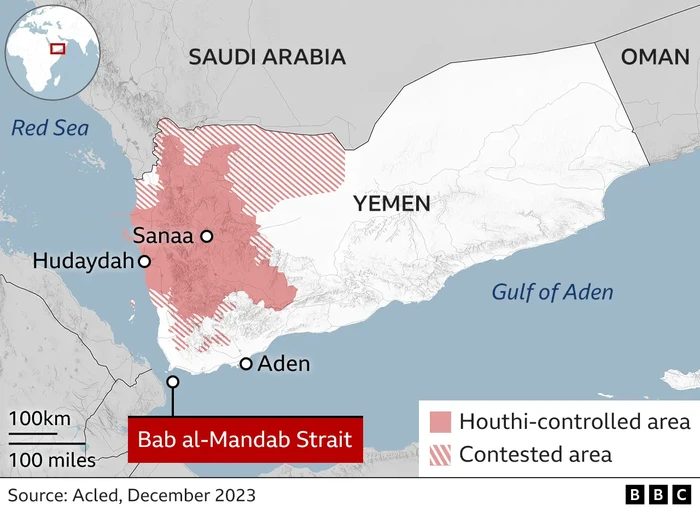 Area yang dikendalikan Houthi