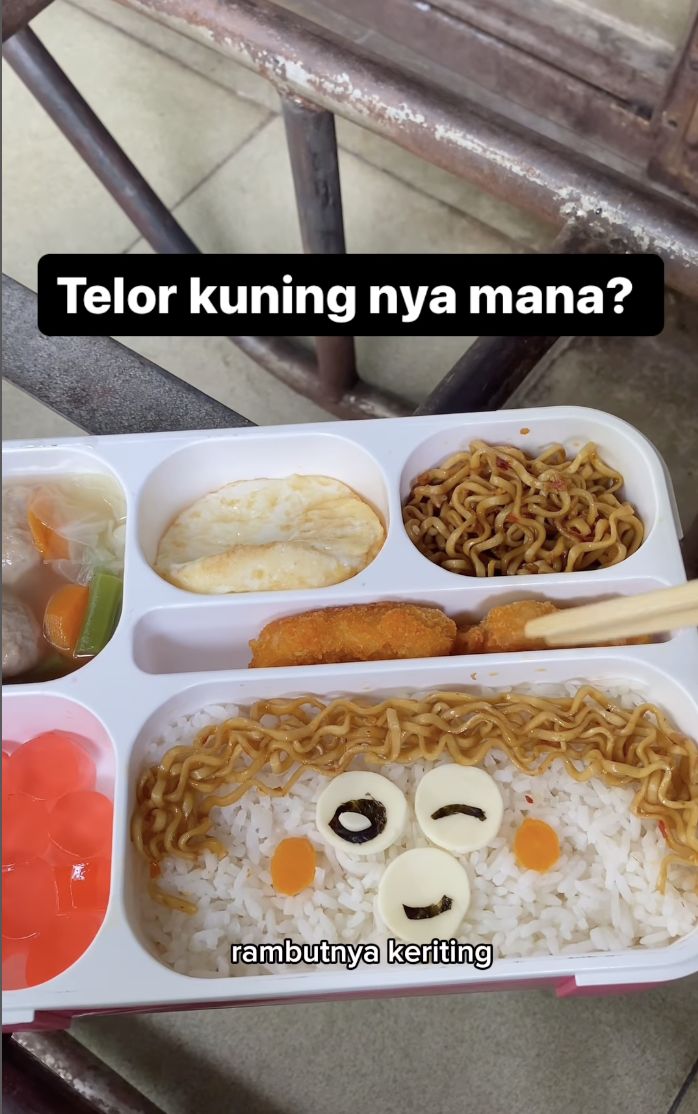 Gemas! Potret Bekal Sopir Ojol dari Sang Istri yang Mirip Bekal Anak SD