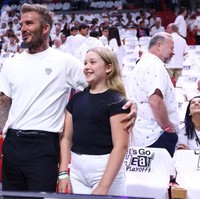 Semasa kecilnya, Harper Seven Beckham dikenal menggemaskan dengan pipinya yang chubby. Foto: Michael Reaves/Getty Images