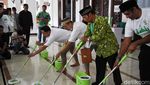 JK Hadiri Aksi Bersih-bersih Masjid di Kemayoran