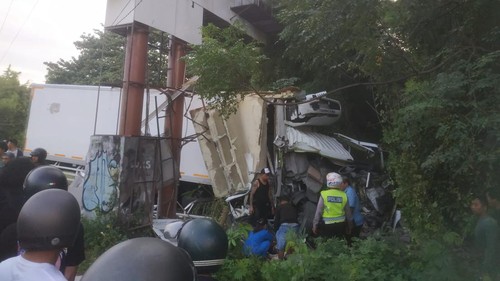 Kecelakaan tunggal di Jalan Bypass Ngurah Rai, Kecamatan Kuta, Badung, Bali, Rabu (6/3/2024). (Satlantas Denpasar)