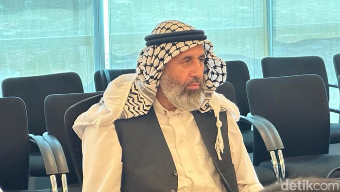 Ketua Asosiasi Cendekiawan Palestina yang juga ulama Palestina, Nawaf Takrouri (Isal Mawardi/detikcom)