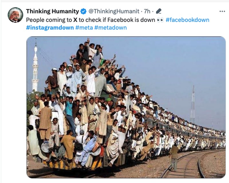 Meme Facebook dan Instagram Down