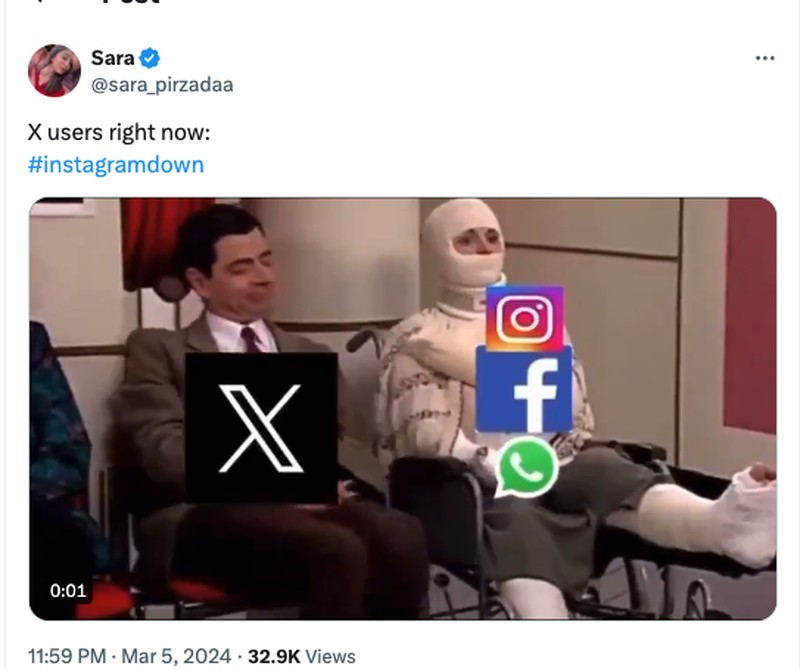 Meme Facebook dan Instagram Down