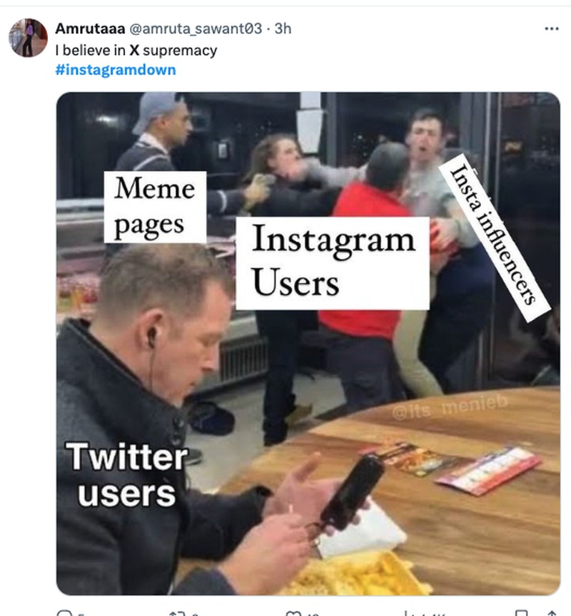 Meme Facebook dan Instagram Down