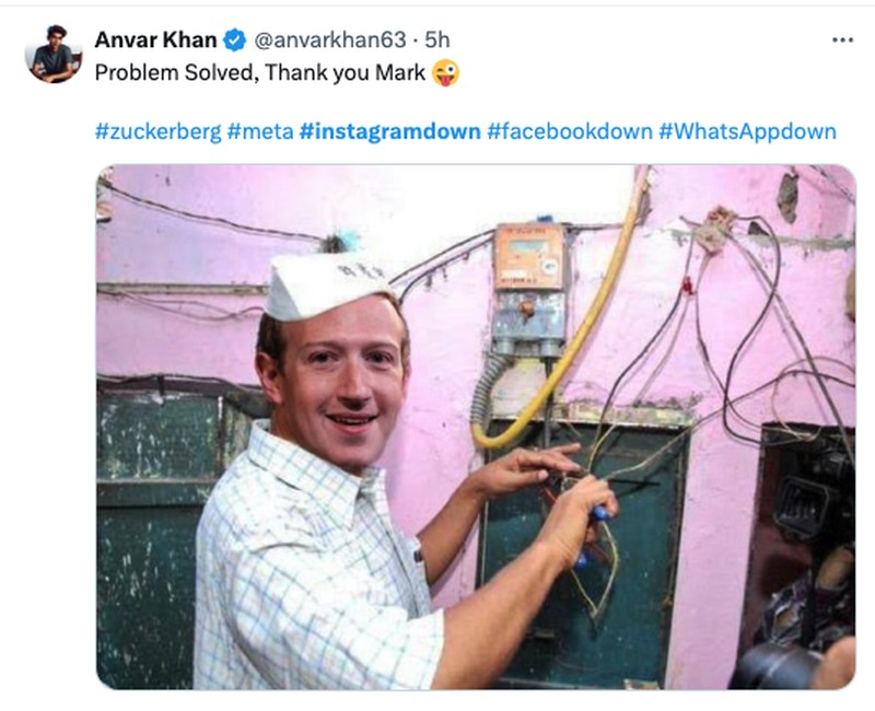 Meme Facebook dan Instagram Down