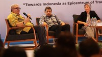Jumpa pers itu terkait penyelenggaraan tiga pameran dagang skala internasional yang digelar secara serentak di JIExpo, Kemayoran, Jakarta. 