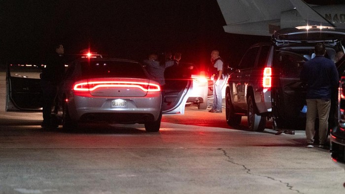 A motorcade carrying Haiti's Prime Minister Ariel Henry leaves the Luis Munoz Marin International Airport in San Juan, Puerto Rico, March 5, 2024.  REUTERS/Ricardo Arduengo