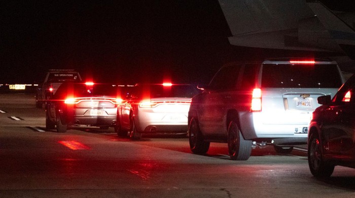 A motorcade carrying Haiti's Prime Minister Ariel Henry leaves the Luis Munoz Marin International Airport in San Juan, Puerto Rico, March 5, 2024.  REUTERS/Ricardo Arduengo
