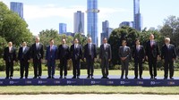 Anggota ASEAN foto bersama di Gedung Pemerintah pada KTT Khusus Perhimpunan Bangsa-Bangsa Asia Tenggara, ASEAN-Australia di Melbourne, Australia, Rabu (6/3/2024).