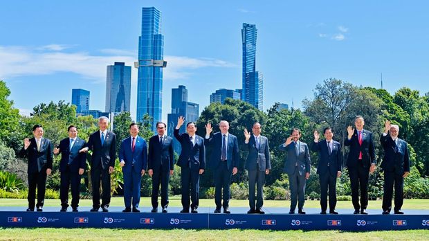 Presiden Joko Widodo (Jokowi) menghadiri jamuan makan siang Konferensi Tingkat Tinggi (KTT) ASEAN - Australia di Government House Victoria, Rabu (6/3/2024). (Dok. Biro Setpres)