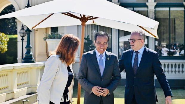 Presiden Joko Widodo (Jokowi) menghadiri jamuan makan siang Konferensi Tingkat Tinggi (KTT) ASEAN - Australia di Government House Victoria, Rabu (6/3/2024). (Dok. Biro Setpres)