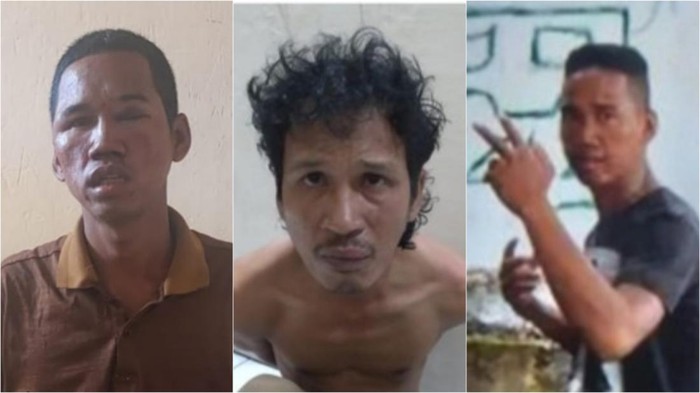 Tampang sekeluarga yang jadi tersangka usai membunuh lansia di OKU.