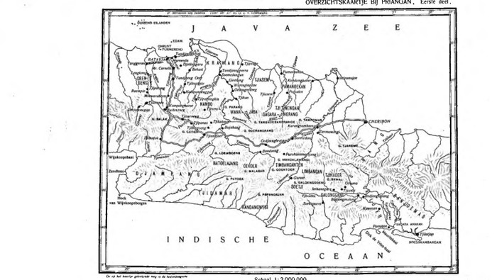 Tangkapan layar peta Kabupaten Batulayang. Peta tersebut dimuat dalam laporan seorang arsiparis bernama Dr Frederik de Haan tahun 1910