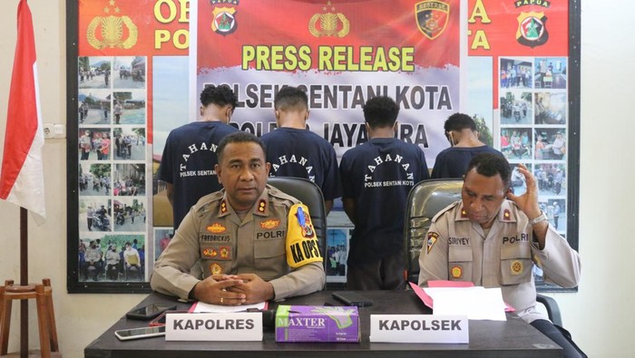 4 Pelajar di Jayapura mencuri 8 unit motor lalu dijual untuk membeli narkoba. Dokumen Polres Jayapura.
