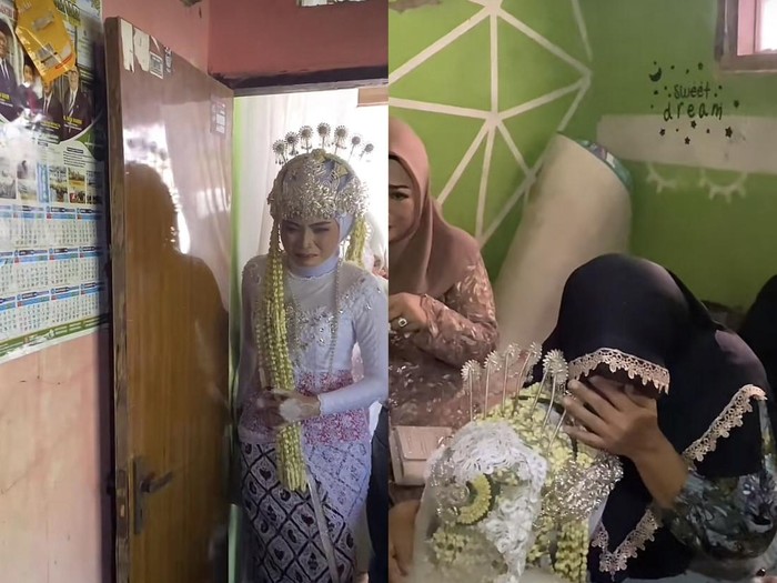 Acara pernikahan viral di TikTok, pengantin wanita tiba-tiba menangis