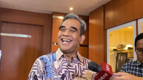Sekjen Partai Gerindra Ahmad Muzani di kompleks gedung MPR/DPR/DPD RI, Senayan, Jakarta, Kamis (7/3/2024).