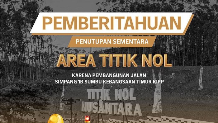 Akun Instagram resmi Ibu Kota Nusantara @ikn_id mengumumkan, penutupan ini terkait dengan adanya proyek pengerjaan jalan yang sedang dikerjakan.