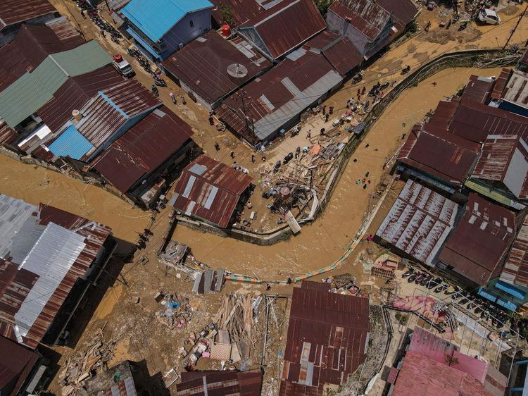 Foto Udara Dampak Banjir Bandang di Kendari