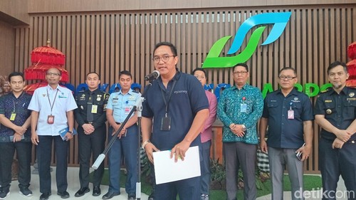 General Manajer PT AP I Handy Heryudhitiawan di Wisma Sabha, Badung, Kamis (7/2/2024). (Aryo Mahendro/detikBali).