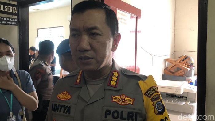 Kapolresta Jogja Kombes Aditya Surya Dharma saat ditemui wartawan di Mapolsek Gedongtengen, Kota Jogja, Kamis (7/3/2024).