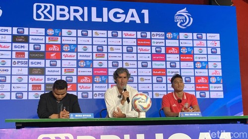 Konferensi pers Bali United vs PSIS Semarang di Gianyar, Kamis (7/3/2024). (Siti Muamalah)