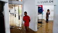 Banjir merendam Lembaga Pemasyarakatan (Lapas) Kelas IIA di Kota Gorontalo.