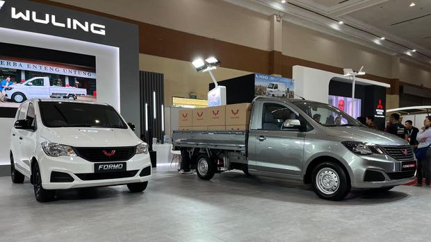 Mobil pickup Wuling Formo mejeng di GIICOMVEC 2024 Foto: Luthfi Anshori/detikOto