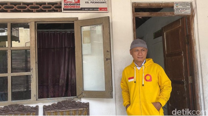 Calon anggota legislatif dari partai solidaritas Indonesia (PSI) Dapil 5, Solo bernama Mukti Junianto. Foto diunggah Kamis (7/3/2024).