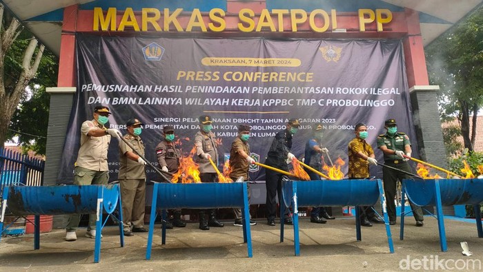 pemusnahan barang bukti di probolinggo