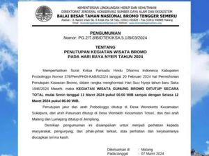 Gunung Bromo Tutup Total untuk Aktivitas Wisata Saat Hari Raya Nyepi