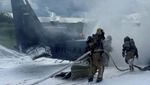 Potret Ngeri Pesawat Jatuh dan Terbakar di Brasil