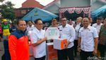 Momen Pj Gubernur Jatim dan Pj Wali Kota Mojokerto Tinjau Banjir