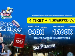 Ada Promo Long Weekend Trans Studio Bandung, Banyak Wahana Seru di Sini!