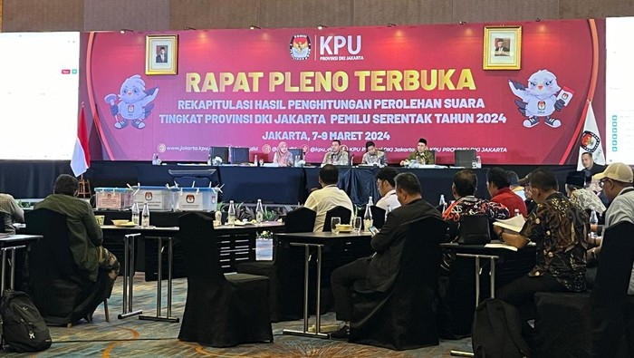 Rapat Pleno Rekapitulasi Suara KPU (Rumondang/detikcom)
