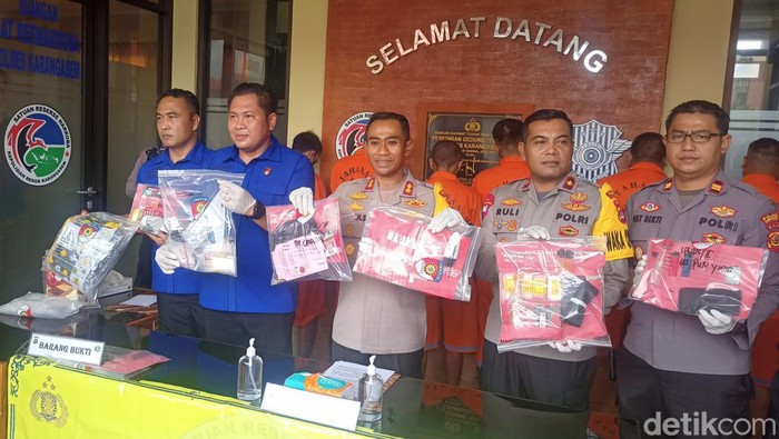 Rilis kasus narkoba di Mapolres Karangsem, Bali.
