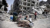 Otoritas Gaza menyebut ada 86 korban jiwa dalam 24 jam terakhir. Sementara 72.156 orang terluka sejak konflik dimulai. (AP Photo/Mohammed Dahman)  