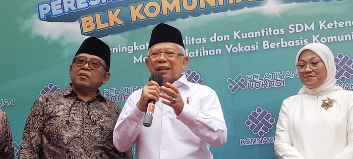 Wapres Maruf Amin (tengah)-(Dwi/detikcom)
