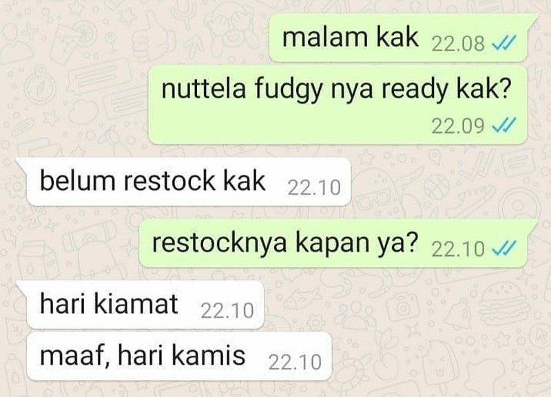 Chat ini jadi kocak karena autocorrect. Ada yang pernah mengalami kejadian serupa? Boleh dong cerita di kolom komentar.