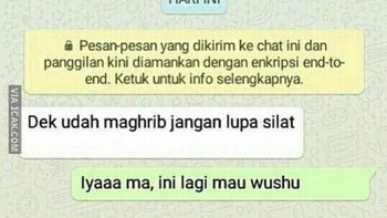 Jangan lupa salat maksudnya. Foto: 1cak