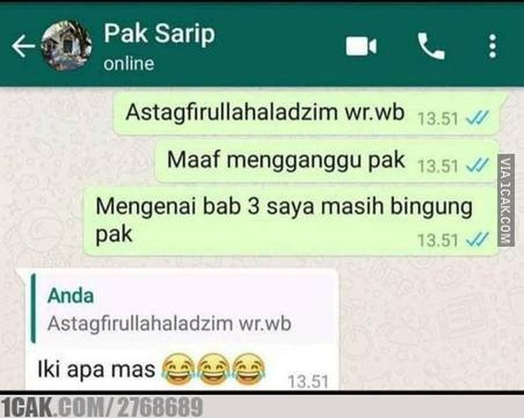 Chat ini jadi kocak karena autocorrect. Ada yang pernah mengalami kejadian serupa? Boleh dong cerita di kolom komentar.